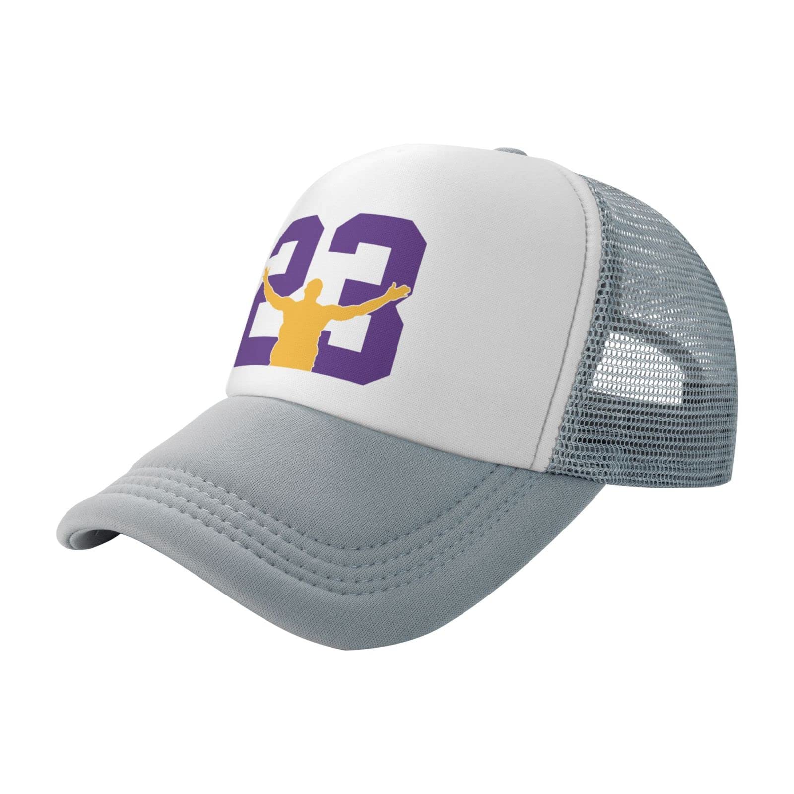 James Basketball 23 Grid Hat - Adjustable Unisex Trucker Cap for Sports & Casual Wear - Perfect for Basketball Games, Outdoor Activities and Street Fashion