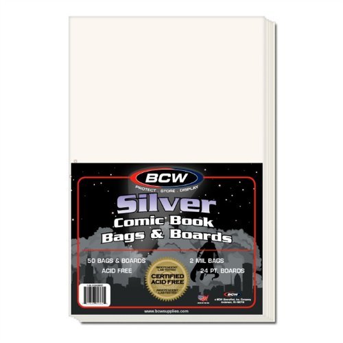 BCW Silver Age Comic Book Bags & Boards - 1000 Pack Acid-Free Storage | Clear Comic Book Sleeves & Backing Boards | Perfect for Collecting, Preserving & Displaying Silver Age Comics