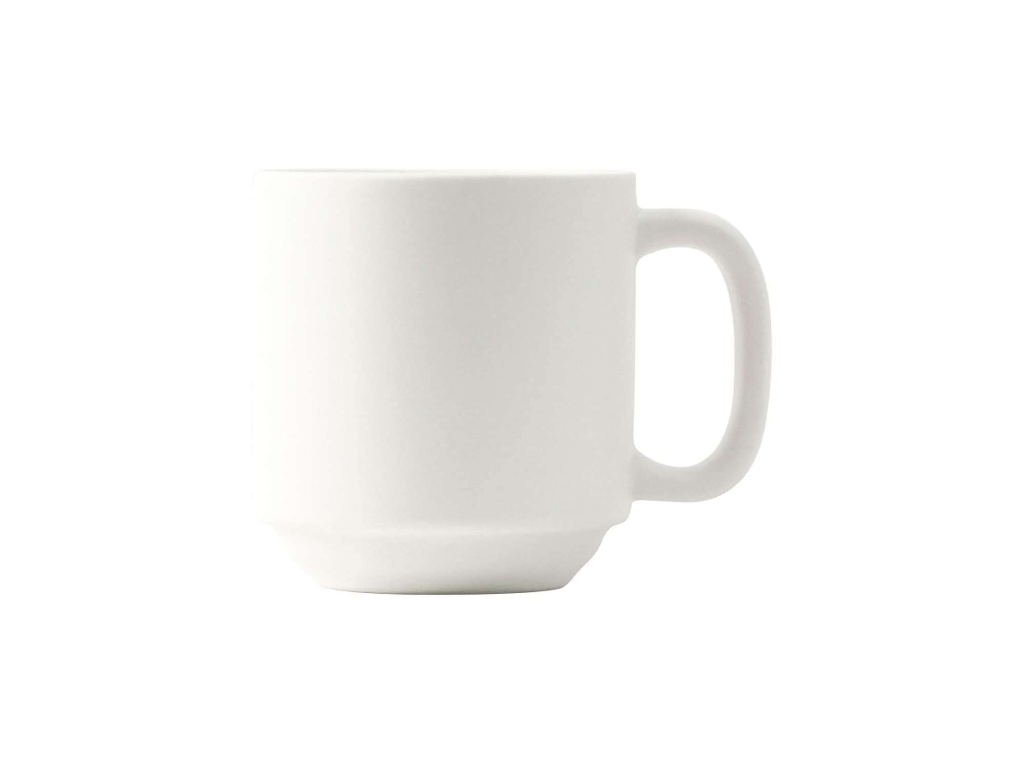 Tuxton Zion Matte White 11-Oz Stackable Yukon Mug - Set of 24, Scratch & Chip Resistant, Lead-Free, Dishwasher & Microwave Safe - Perfect for Coffee, Tea, Hot Cocoa in Offices, Restaurants and Home Use