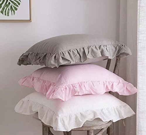 Frilled Duvet Cover with Ruffle Edge Corners - 100% Cotton 800 Thread Count Twin/Twin XL Comforter Protective Cover - Moss Green - Soft Bedding for Girls Room, Guest Bedroom & Nursery Decor