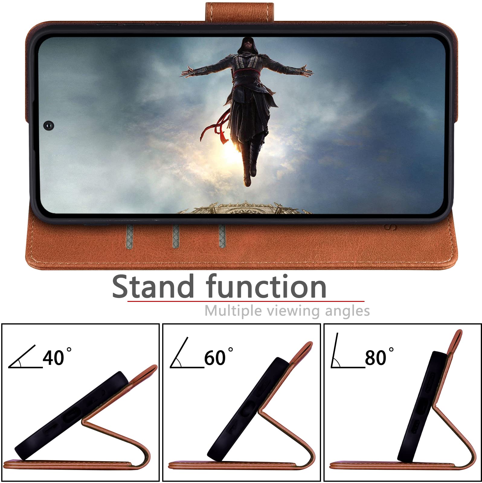SUANPOT RFID Wallet Case for Samsung Galaxy S20 FE 5G - PU Leather Flip Cover with Card Holder for Daily Use