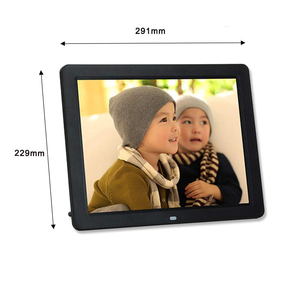 12 Inch Ultra Thin Backlight Display - HD Digital Photo Frame for Playing Pictures & Movies (Black) - Perfect for Home Decor, Office Display, and Digital Art Showcase