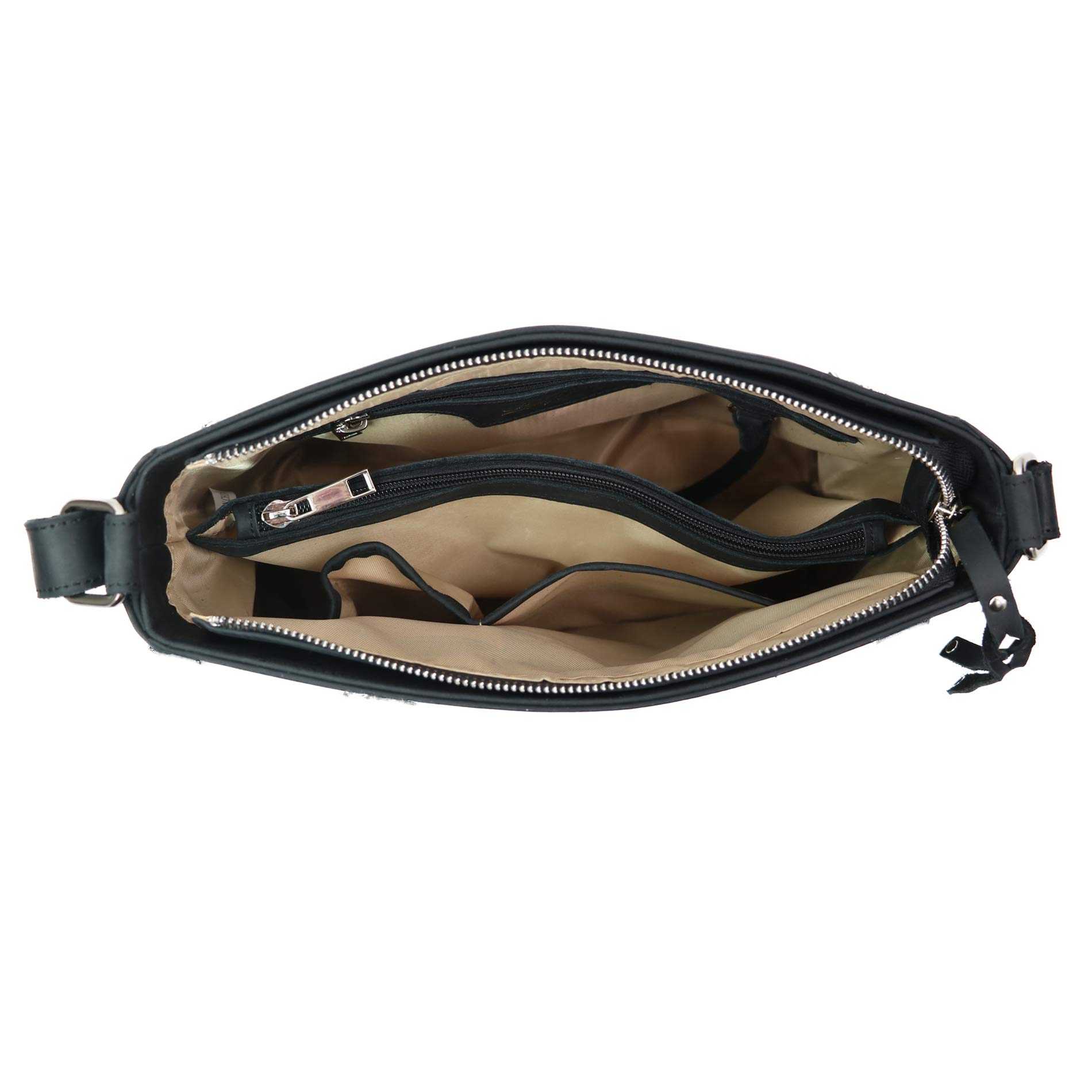 Concealed Carry Crossbody Bag for Men & Women - Distressed Leather Unisex Purse with Locking Zippers & Gun Holster - Perfect for Everyday Use, Travel, and Outdoor Activities
