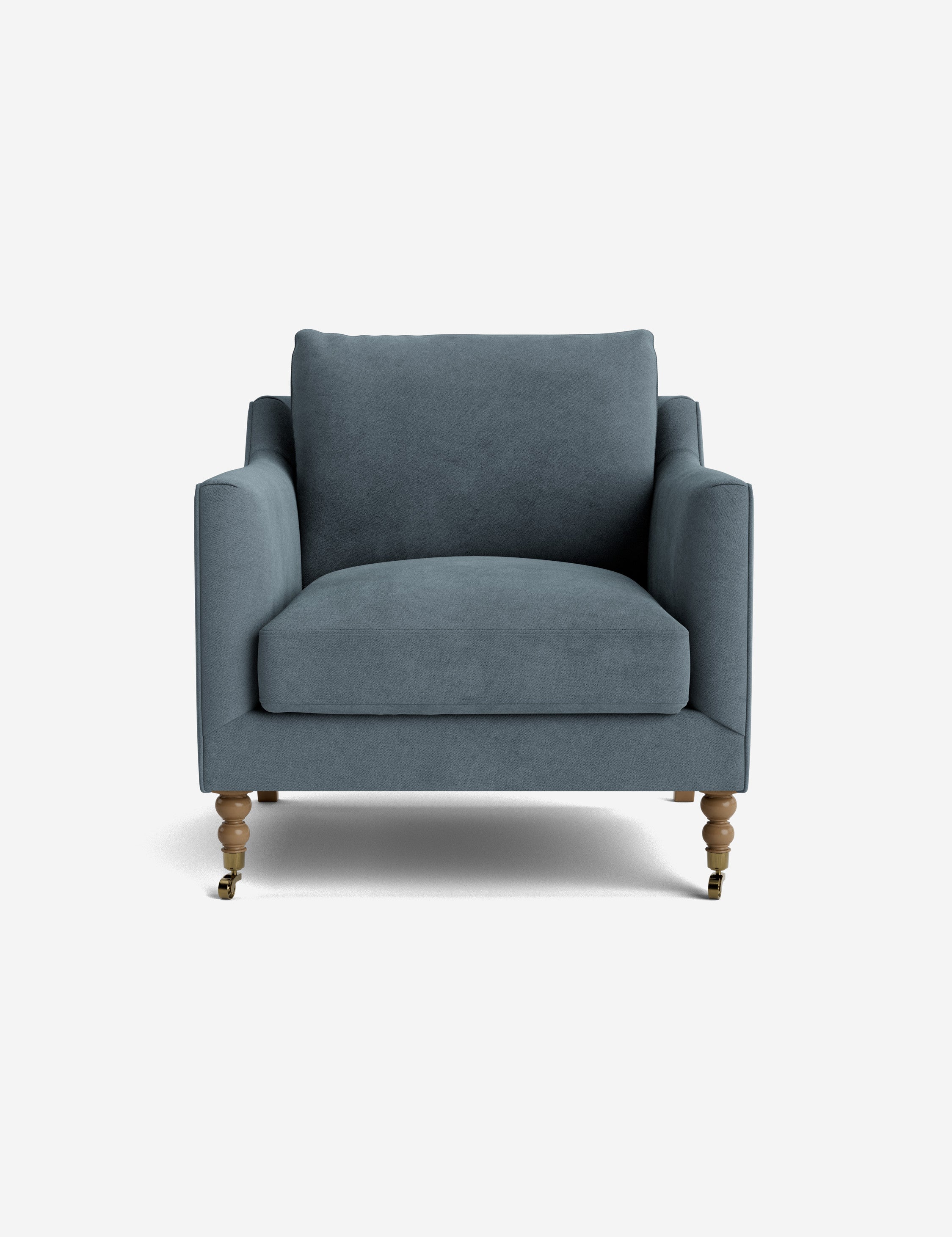 Fabienne Accent Chair - Modern Upholstered Lounge Chair for Living Room, Bedroom & Office - Comfortable Reading Chair with Sturdy Wooden Legs