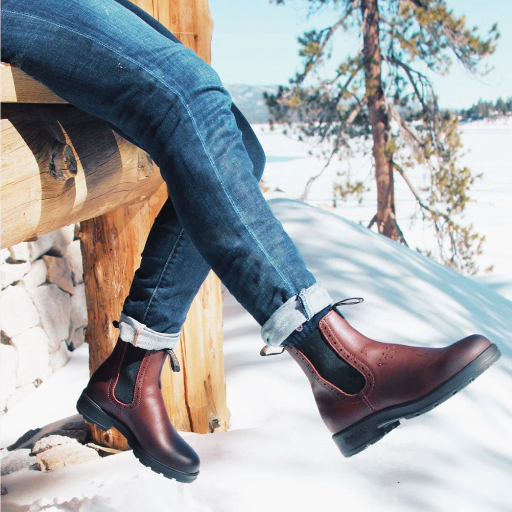 Shiraz Chelsea High Top Boots for Women - Waterproof Leather Ankle Boots with Side Zipper - Fashionable & Comfortable for Casual, Work & Outdoor Wear