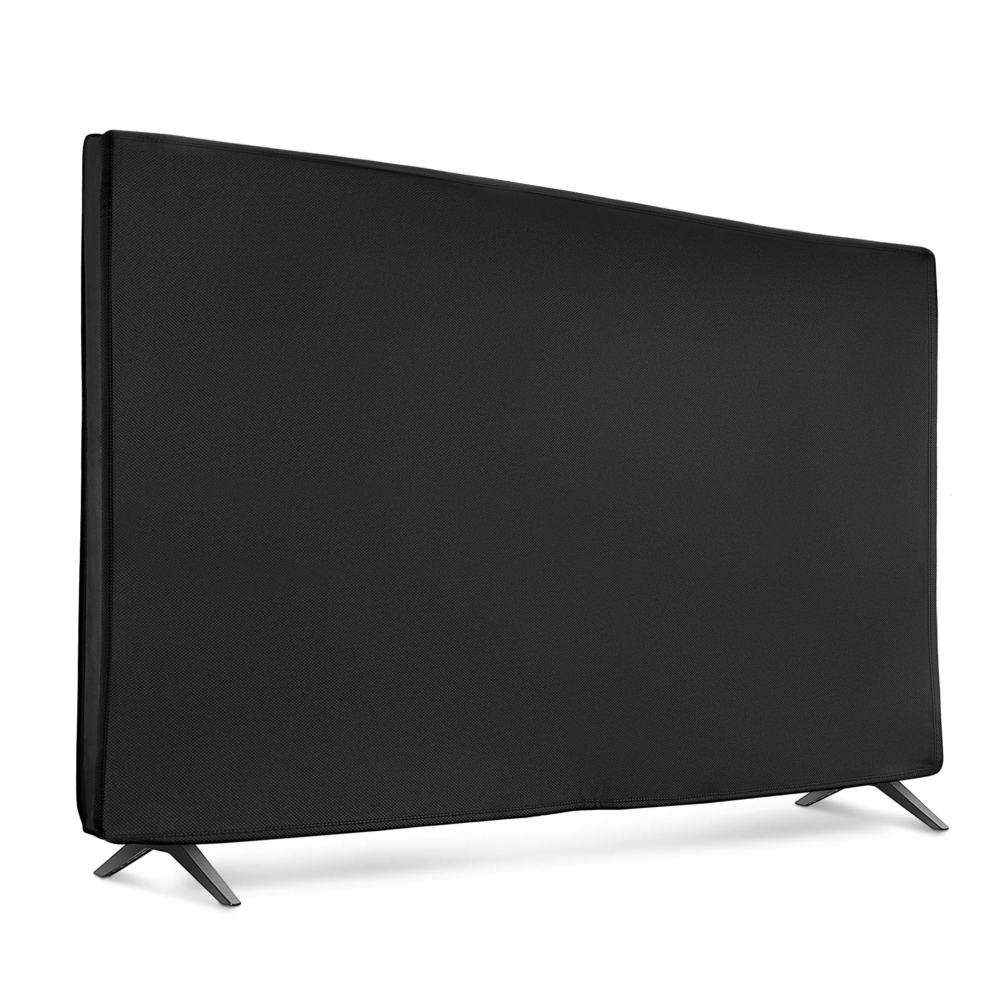 kwmobile 40-Inch TV Dust Cover - Black Fabric Screen Protector for Indoor Flat Screen TVs | Perfect for Home, Office & Entertainment Centers
