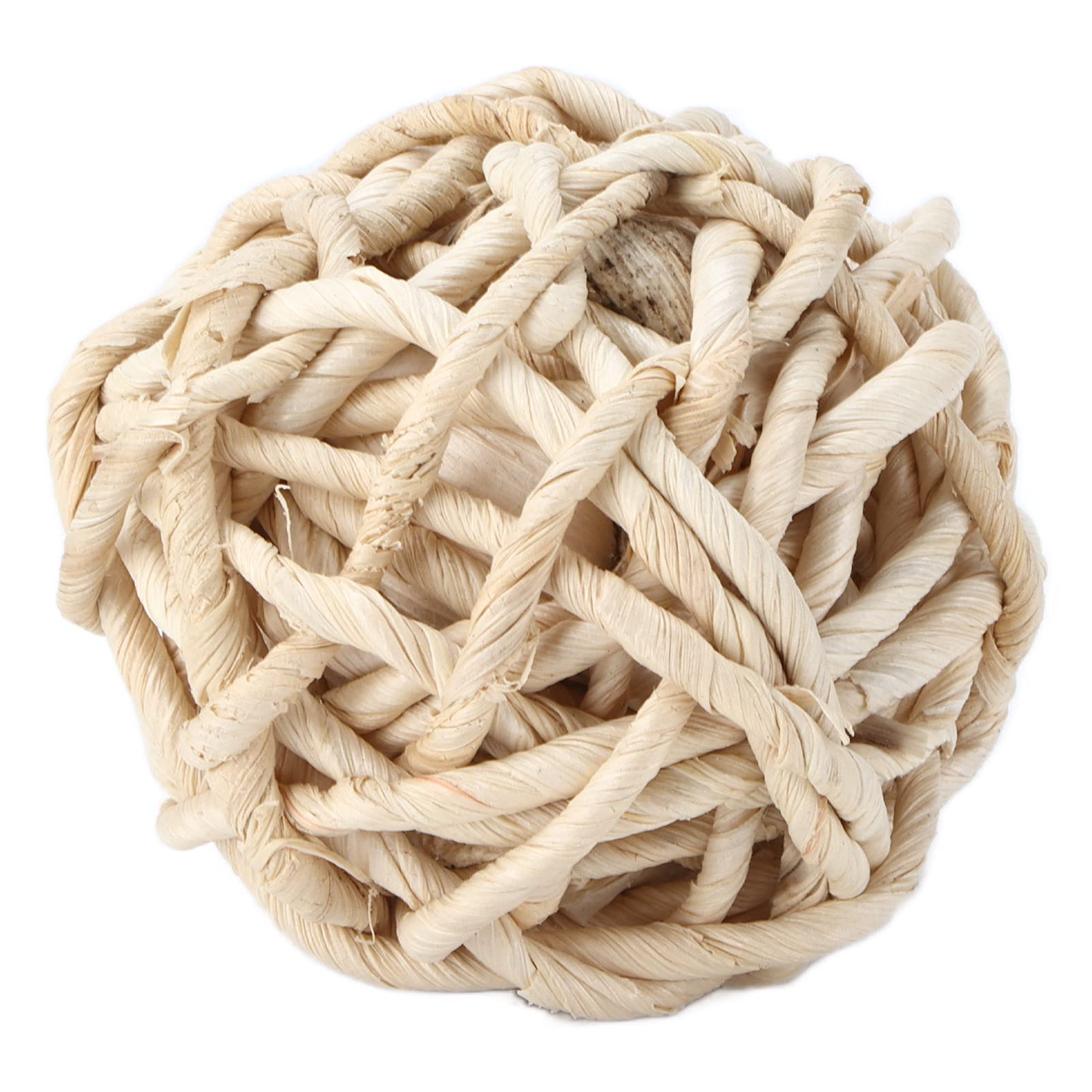 Liyeeo Small Animal Chew Toys for Hamsters & Rabbits - Natural Corn Husk Teeth Grinding Ball for Boredom Relief & Stress Reduction - Perfect for Cage Playtime & Dental Health