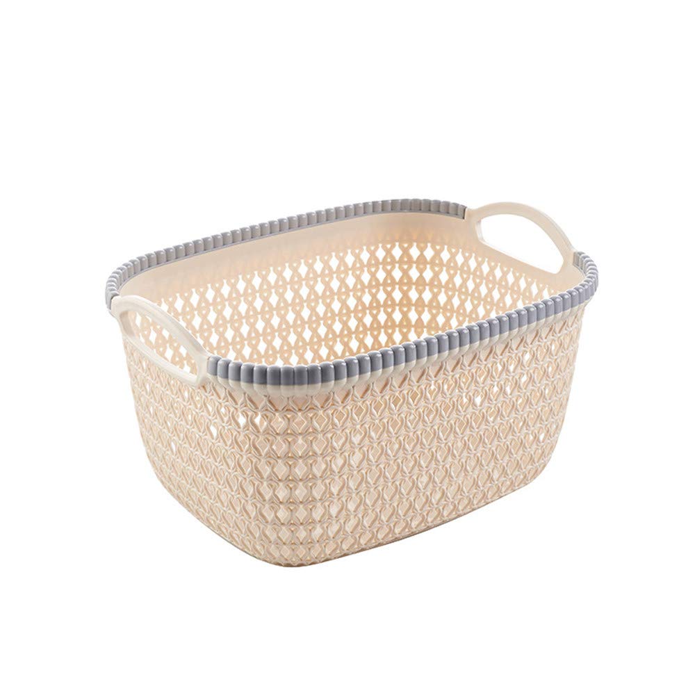 FarJing Plastic Storage Box - Organizer for Office, Desktop, Cosmetics & Small Items - Beige | Perfect for Home, Office & Bathroom Organization