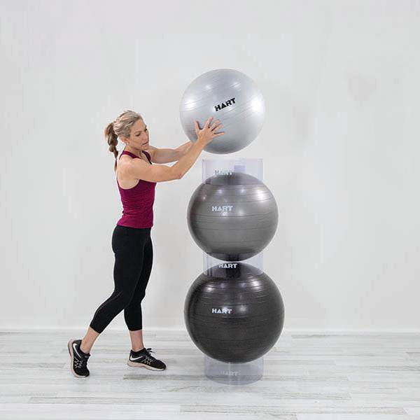 HART Swiss Ball Stacker - Exercise Ball Stand for Stability, Yoga, Pilates & Home Gym Workouts - Perfect for Fitness, Balance Training & Core Strengthening