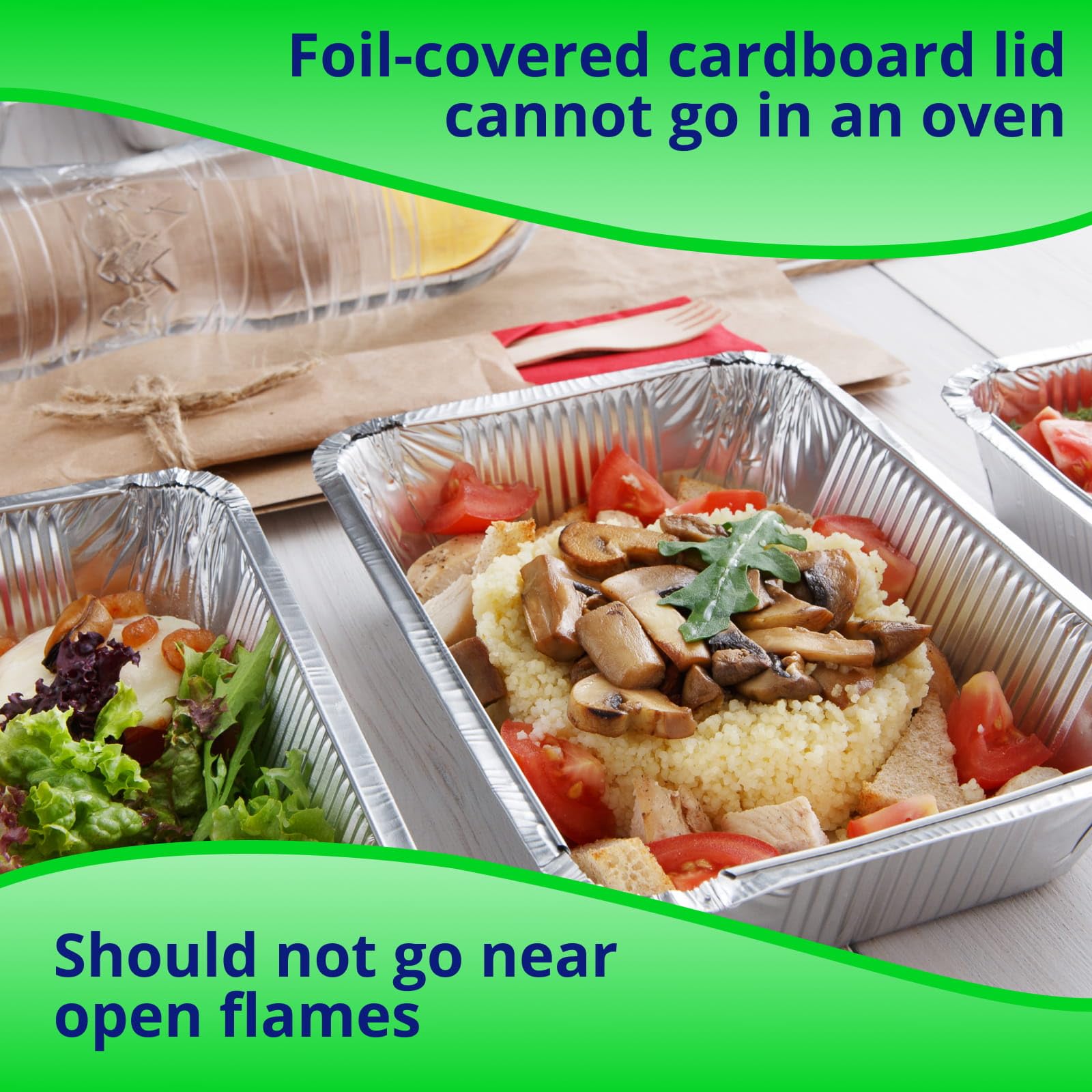 IDL Packaging 4 lb. Oblong Aluminum Foil Pans with Lids - 13