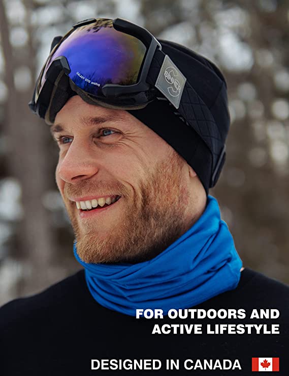 Premium Merino Wool Neck Gaiter - Heathered Black (Pack of 2) | Warm & Breathable Winter Scarf for Skiing, Hiking & Outdoor Activities