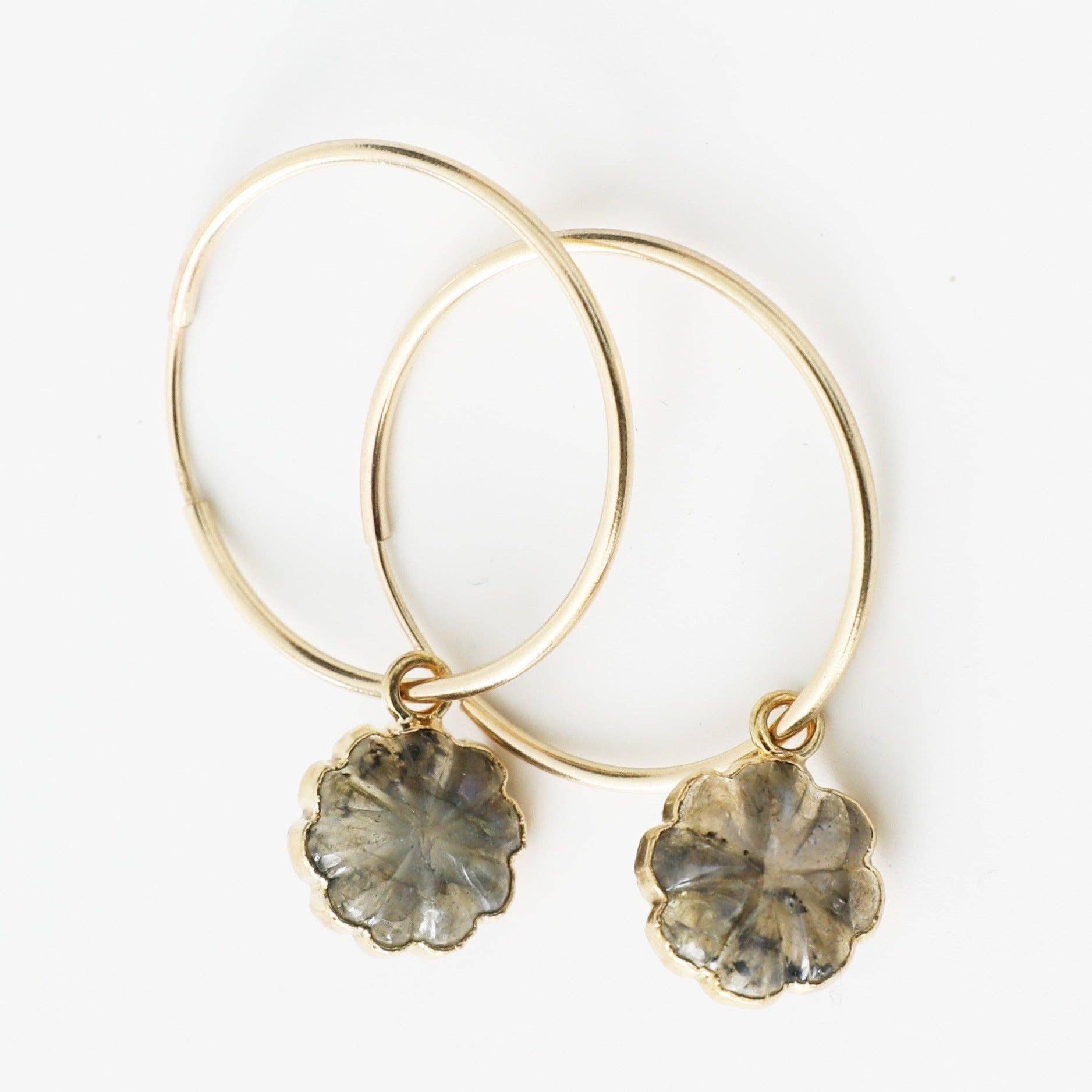 Bloom Hoop Earrings for Women - 14K Gold Plated Dainty Hoops - Trendy Minimalist Jewelry for Everyday Wear, Parties & Gifts