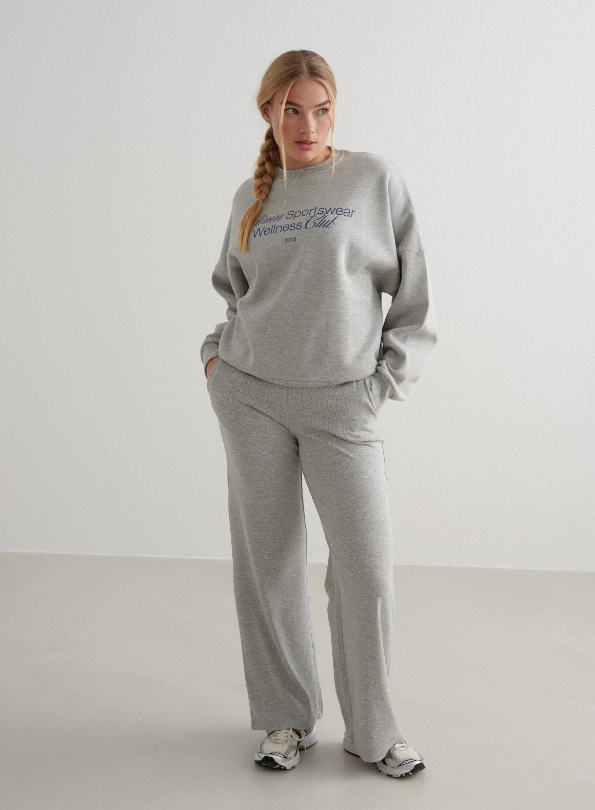 Grey Melange Wellness Sweatshirt for Women & Men | Cozy Pullover Hoodie | Yoga, Meditation & Lounge Wear | Perfect for Home, Gym & Casual Outfits