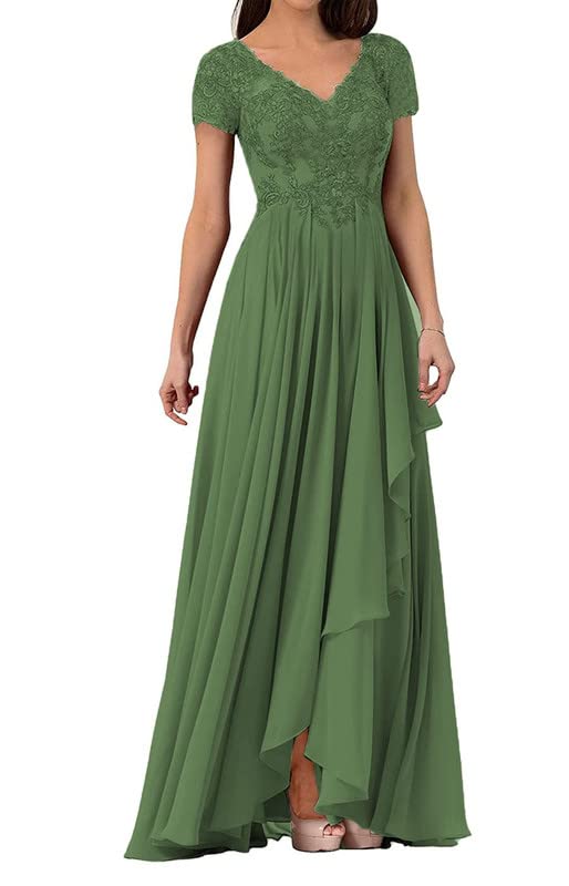 Elegant Mother of The Bride Dresses - Lace Formal Wedding Guest Gowns for Women, V-Neck Chiffon Evening Dress for Weddings, Parties & Special Occasions