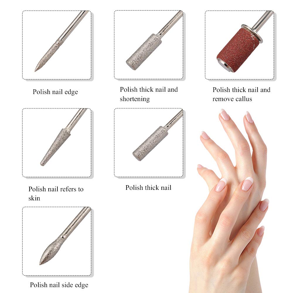 Professional Portable Electric Nail Drill Kit - 20000 RPM Manicure Pedicure Tool for Acrylic & Gel Nails | Perfect for Home Salon, Nail Art & DIY Nail Care