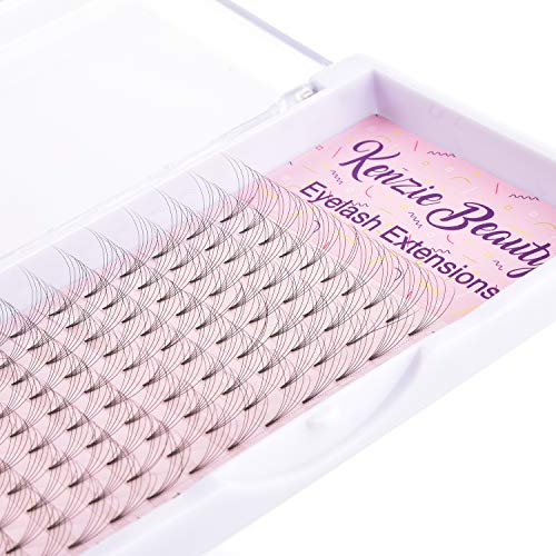 Kenzie Beauty 5D 0.07 D Curl Russian Volume Eyelash Extensions - Premade Fans 9mm for Dramatic Eye Look | Perfect for Weddings, Parties & Special Occasions