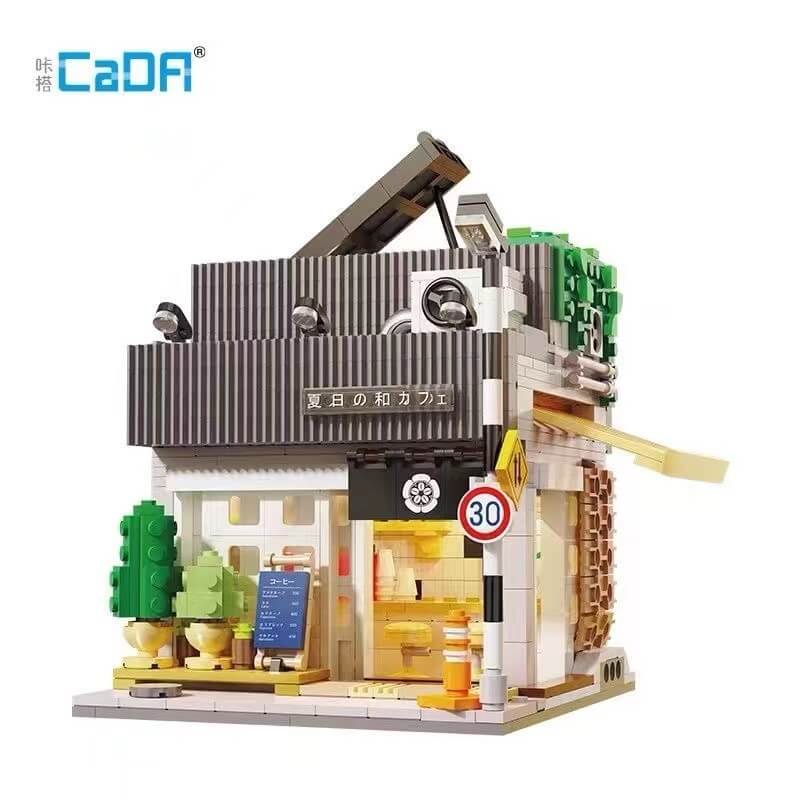 CaDA C66007 Summer Breeze Coffee Shop Building Blocks Set - 1108pcs Creative DIY Model Kit for Adults & Teens | Perfect for Home Decoration, Gift Giving & Relaxing Coffee Time