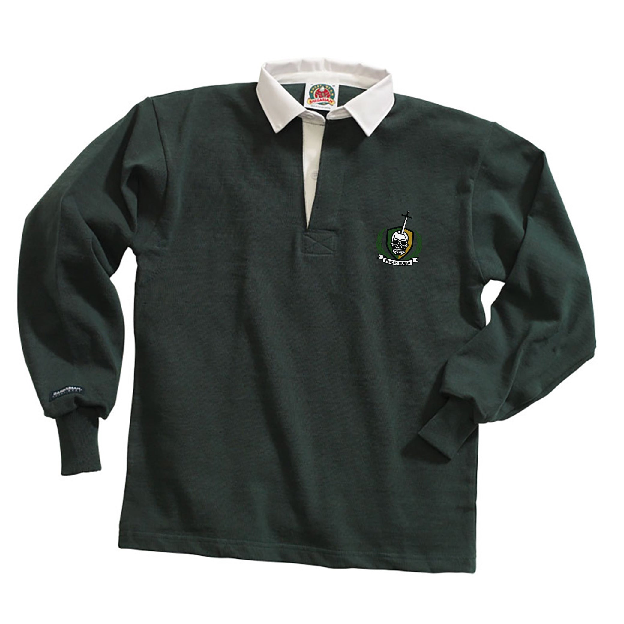Exiles RFC Solid Traditional Rugby Jersey - Men's Classic Rugby Shirt for Training & Matches - Breathable & Durable Sports Apparel for Rugby Enthusiasts