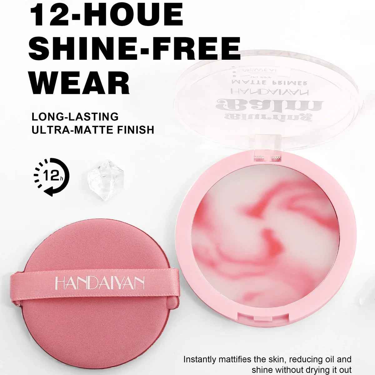 Oil Control Compact Face Powder - Long Lasting Matte Finish for Oily Skin | Perfect for Daily Makeup & Touch-Ups On-The-Go