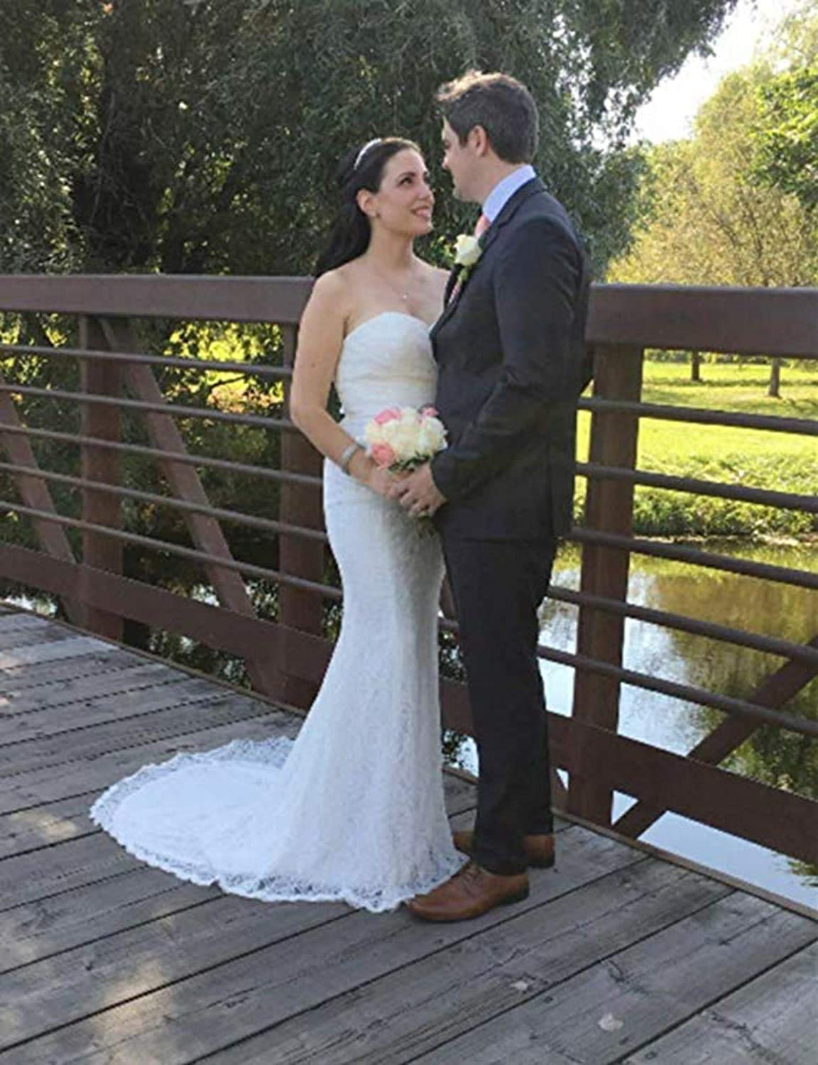 Elegant Lace Mermaid Wedding Dress for Women - Perfect for Bridal, Prom, and Formal Occasions