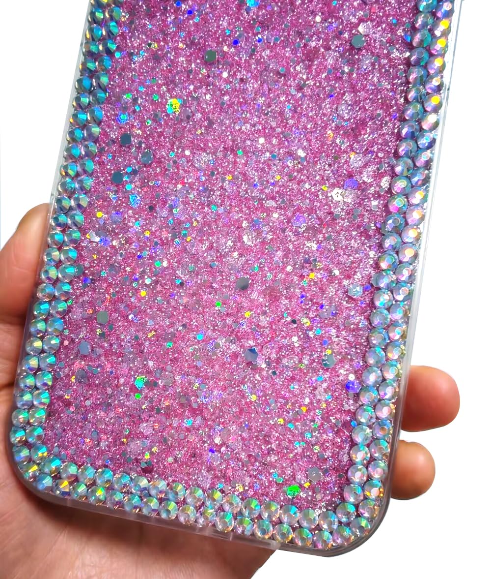 Sparkly Pink Glitter Case for Samsung Galaxy A32 5G - Shockproof Slim Fit TPU Cover with Anti-Scratch Protection | Cute Bling Phone Case for Women & Girls | Perfect for Everyday Use, Parties & Gifts