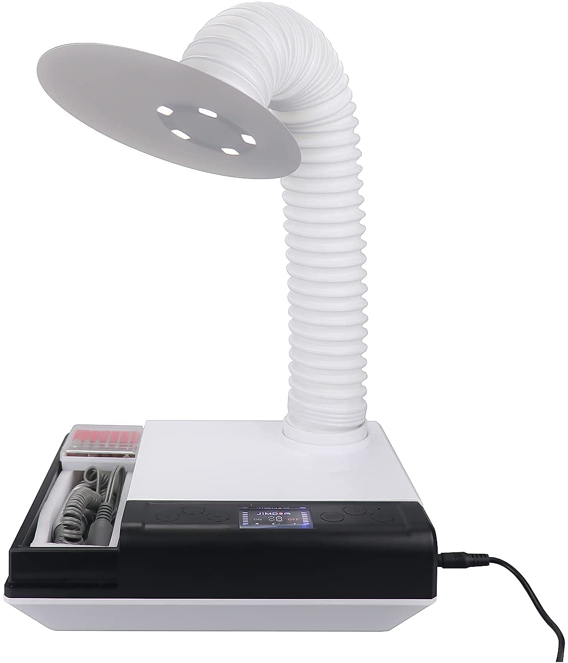 Lab Equipment Dust Collector Vacuum Cleaner with LED Light & Drill Pen - Desktop Mount for Precision Work, Jewelry Making, and Electronics Repair