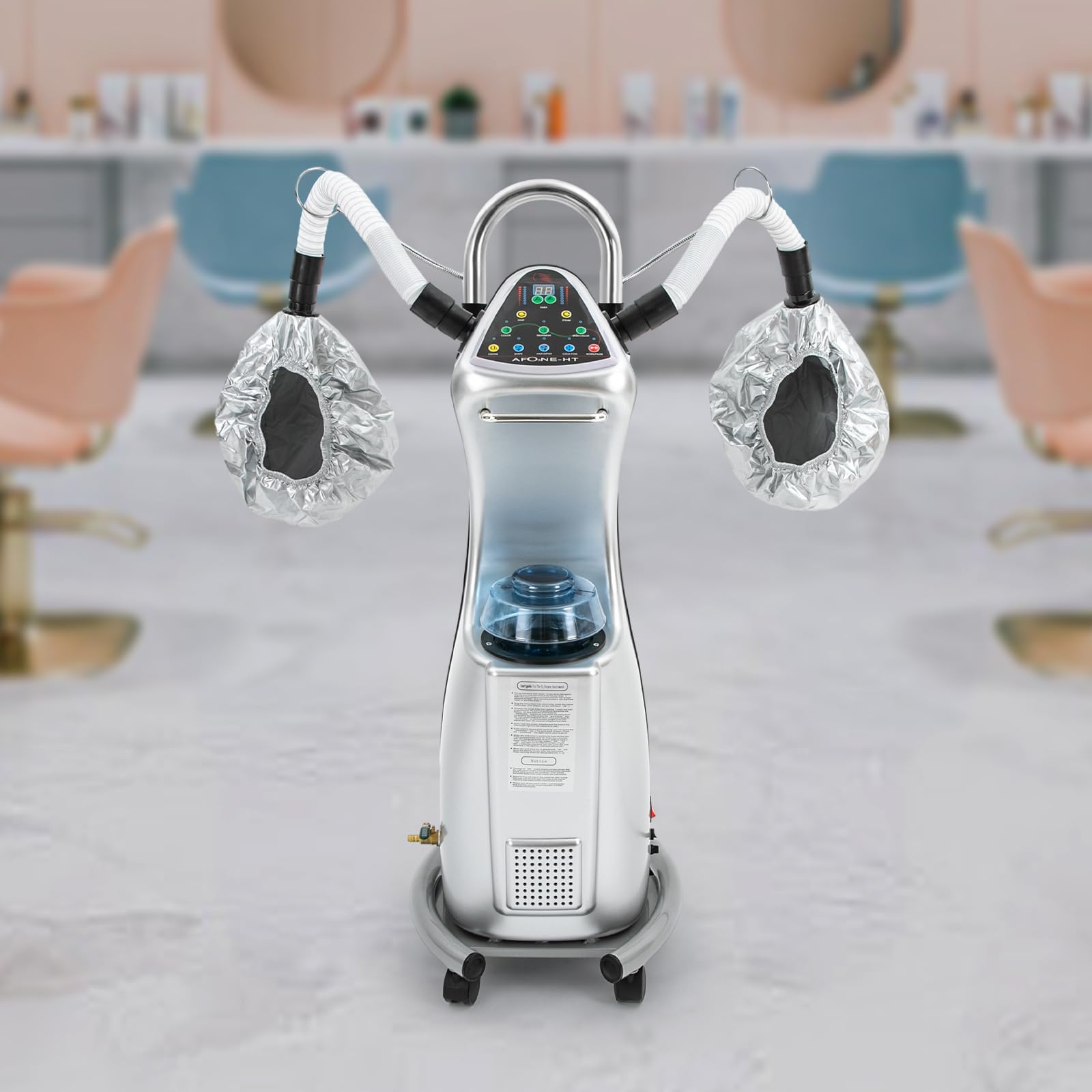 650W Professional Standing Hair Steamer with Wheels - Hooded Hair Dryer & Micro Mist Steamer for Salon & Home Use | Deep Conditioning Treatment for Dry, Damaged Hair | Perfect for Salons, Spas & At-Home Hair Care