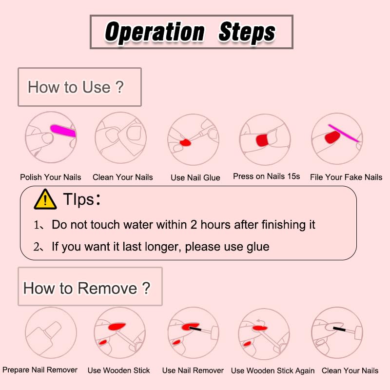 Ombre Pink White Press on Nails Long Square - Glitter Fake Nails with Rhinestones Design - Full Cover Acrylic Artificial Stick on Nails for Women & Girls - 24Pcs - Perfect for Wedding, Party, and Special Occasions