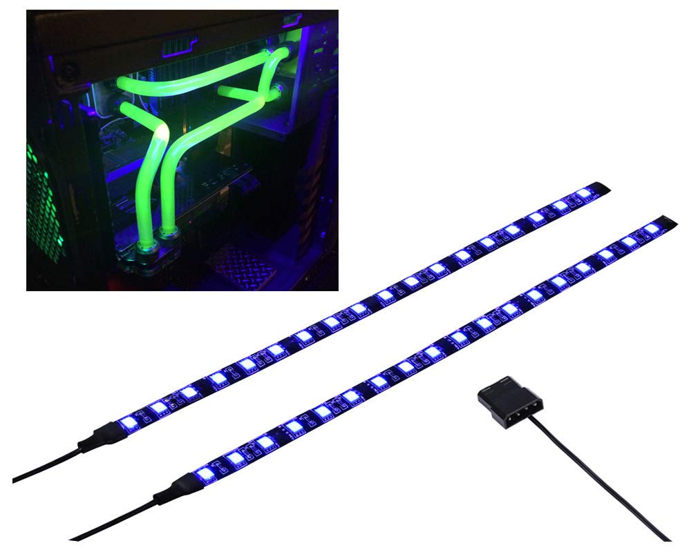 DS PC LED Flexible Light Strip - UV Purple Magnetic Computer Lighting Kit for PC Case (390nm, 11.8 Inch, 2nd Gen S Series) - Perfect for Gaming Setup & PC Customization
