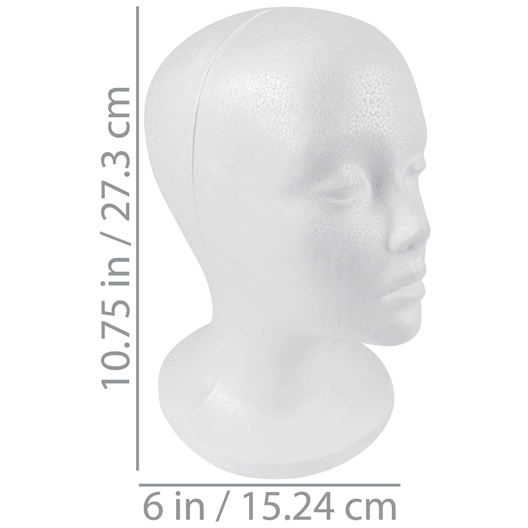 Styrofoam Mannequin Head for Wigs & Hats - Adjustable Stand for Hairstyling, Cosmetology & Salon Display - Perfect for Wig Making, Hat Display & Beauty Training