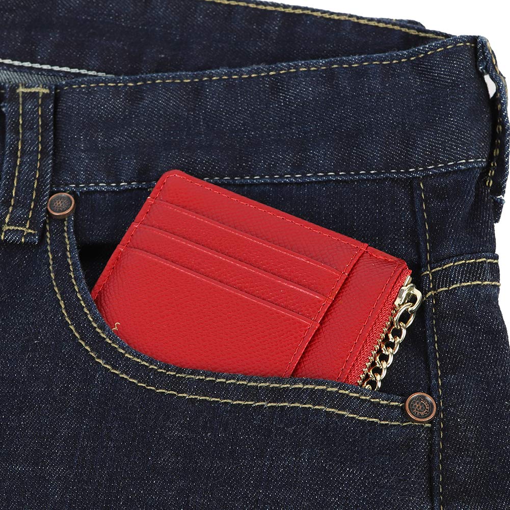 Slim Minimalist Front Pocket Wallet for Women - 8 Card Holder with Keychain & Coin Pocket | Perfect for Everyday Carry, Travel & Minimalist Lifestyle