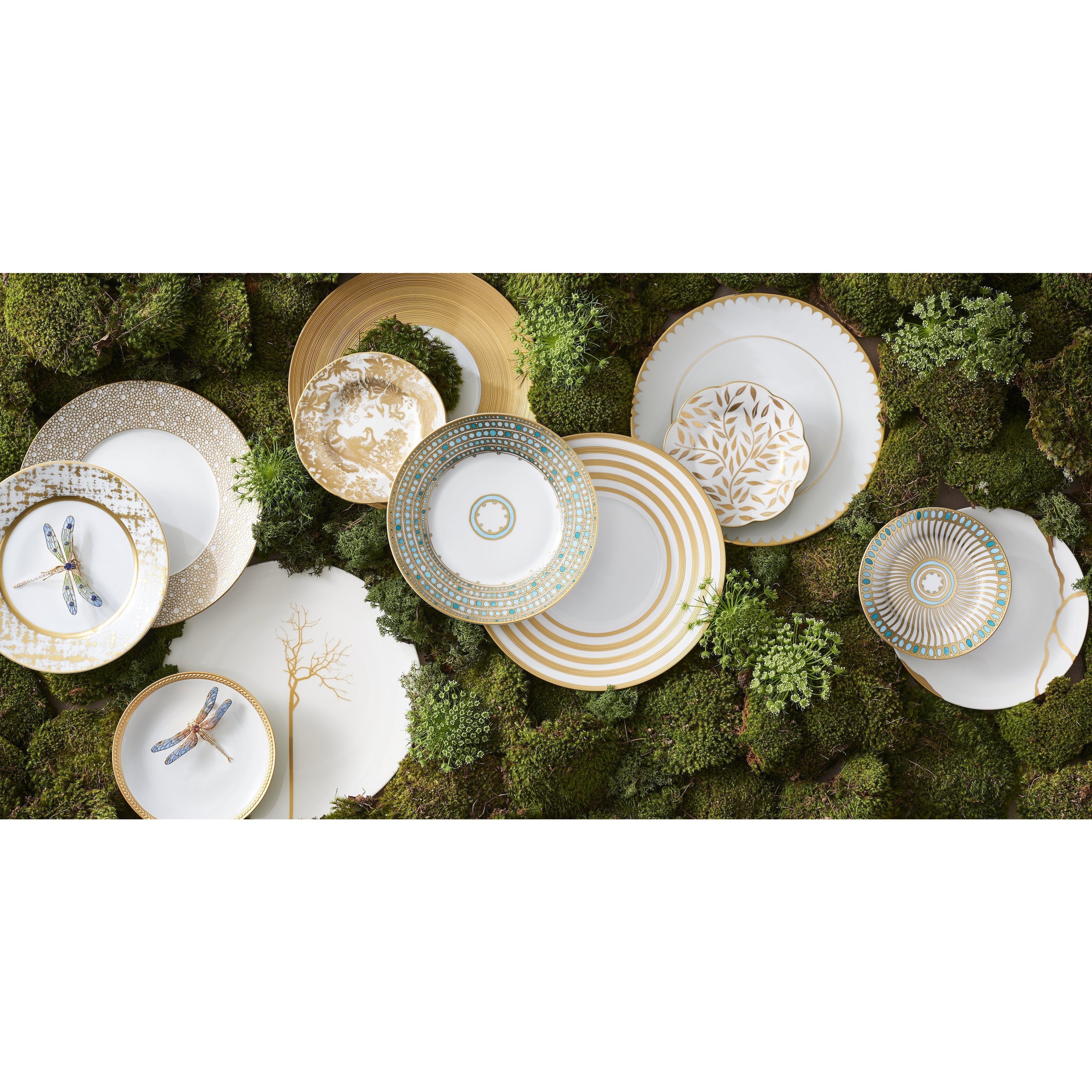 Premium Aegean Gold Tea Saucer - Elegant Porcelain Dessert Plate for Afternoon Tea, Coffee, and Dessert Serving - Perfect for Tea Parties, Bridal Showers, and Luxury Dining