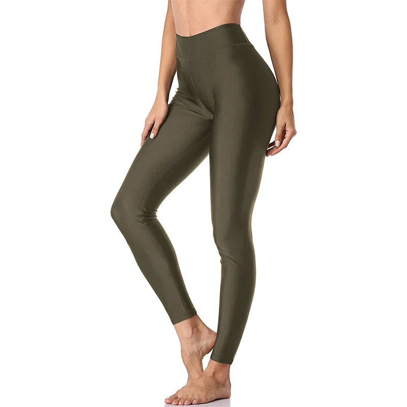 Anfilia Women's High Waisted Swim Pants - Quick Dry Swim Leggings & Swim Tights for Beach, Pool & Water Aerobics