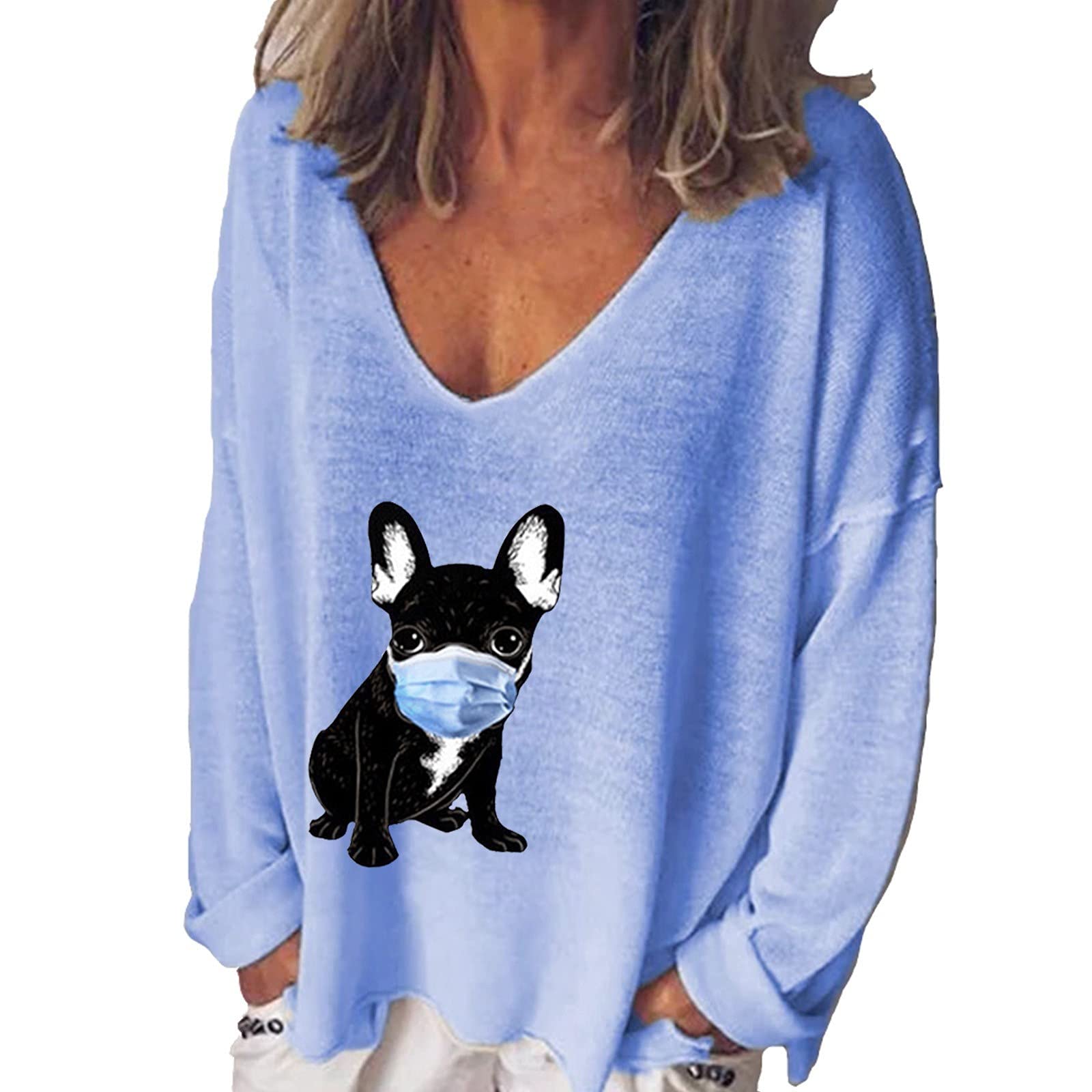 Women's V-Neck Long Sleeve Blouse - Casual Zipper Tunic Top with Side Buttons | Perfect for Office Wear, Date Nights & Everyday Outfits