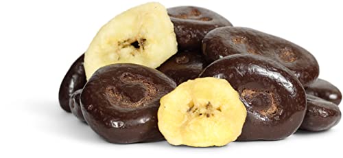 Organic Dark Chocolate Covered Banana Chips by Its Delish | 1 lb Bulk Pack | Gourmet Vegan & Kosher Healthy Snack | USA Made | Perfect for Office Snacks, Hiking Treats & Gift Baskets