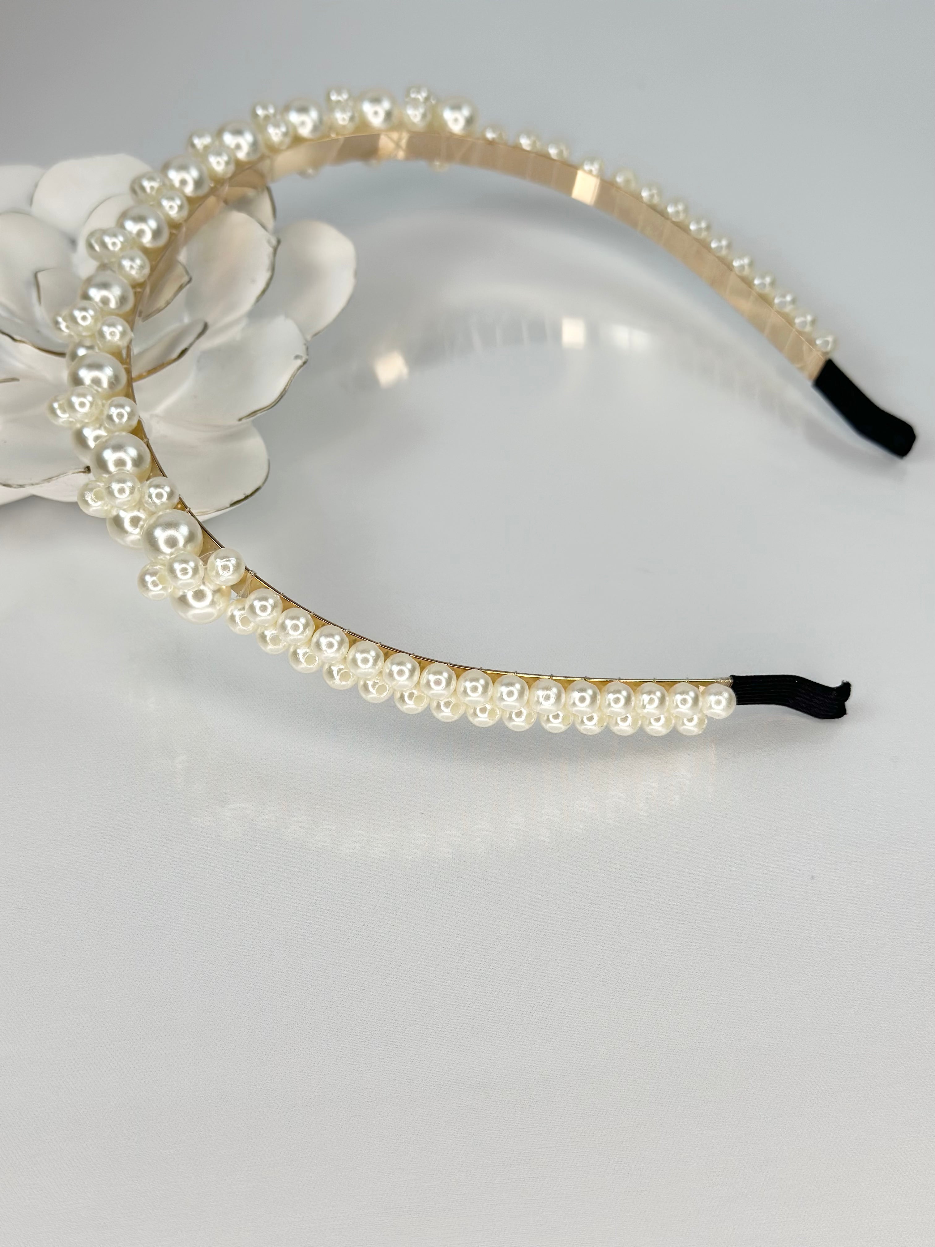 Elegant Pearl Headband for Women - Style 5672 | Wedding, Party & Special Occasion Hair Accessory