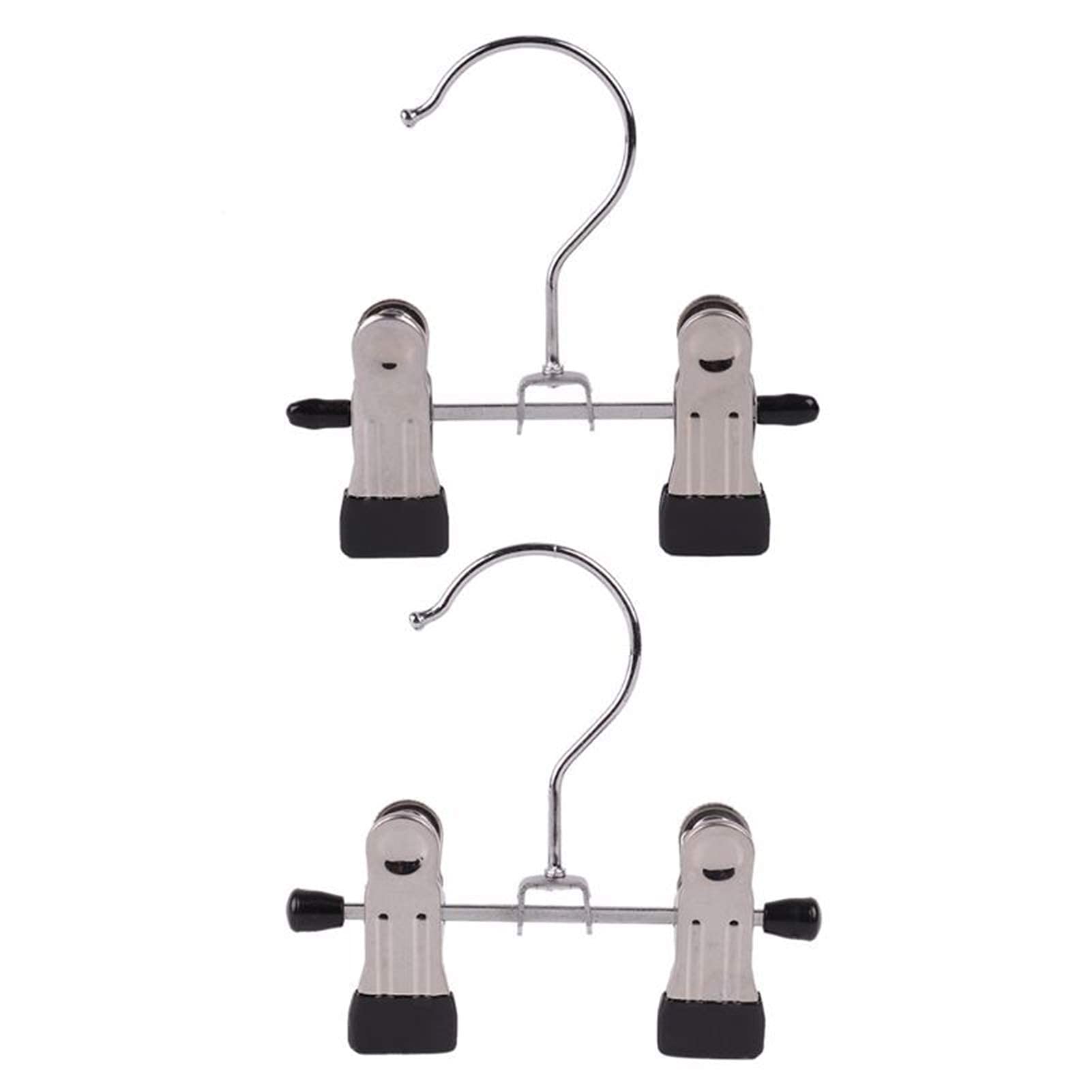 6-Pack Adjustable Stainless Steel Multi-Purpose Hangers - Space Saving Clothes, Pants, Shoes & Boot Organizer for Closet, Travel & Laundry Room Storage