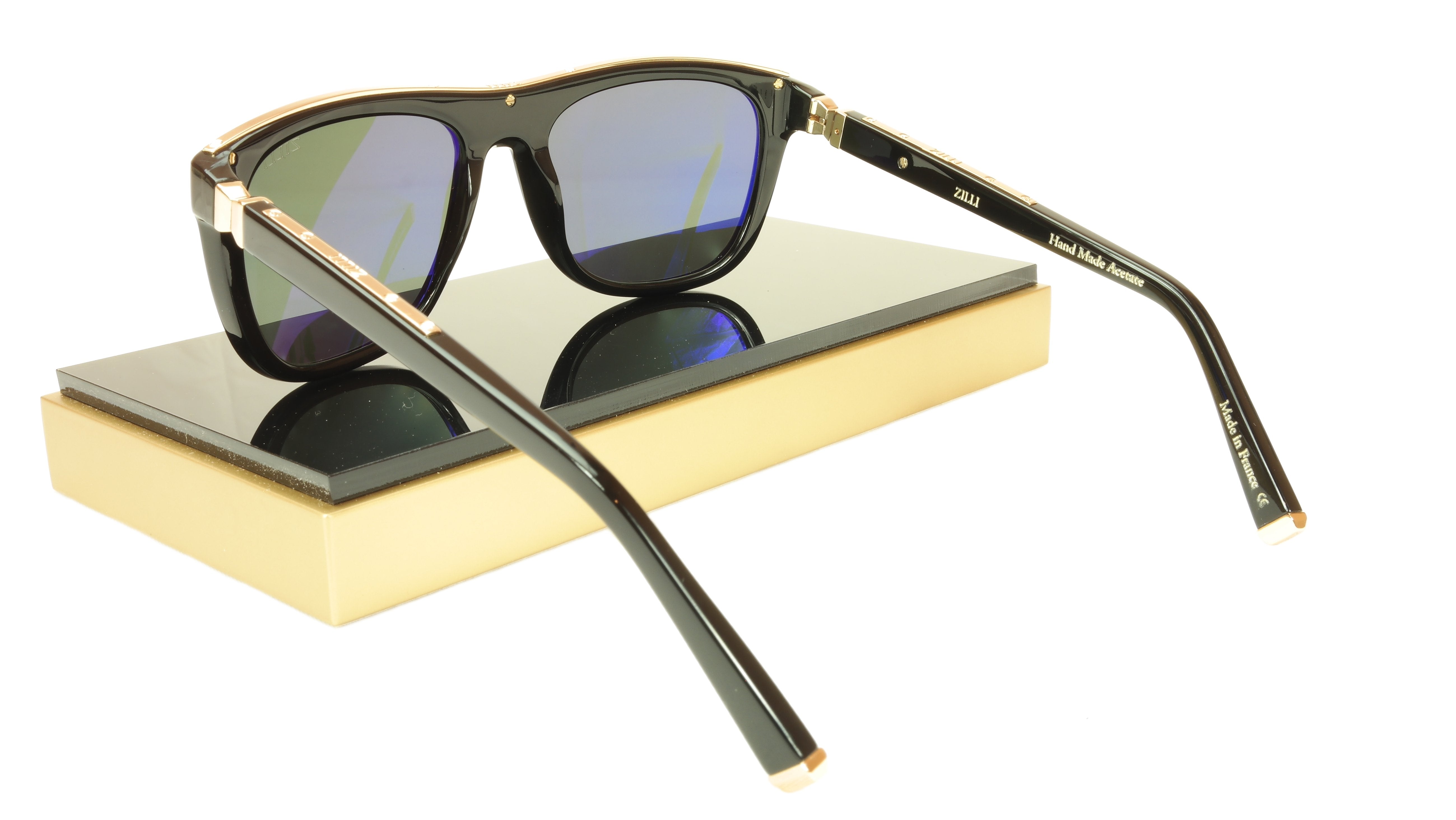 ZILLI Polarized Sunglasses for Men & Women - Handmade Acetate Frame with Titanium Details - Luxury French Designer Shades ZI 65004 C01 - Perfect for Driving, Travel & Fashion Accessories