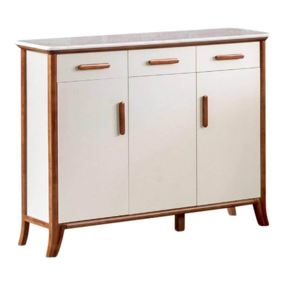 Modern Shoe Storage Cabinet with 4-Tier Organizer - Space Saving Entryway Shoe Rack for Hallway, Closet & Mudroom Organization (White)