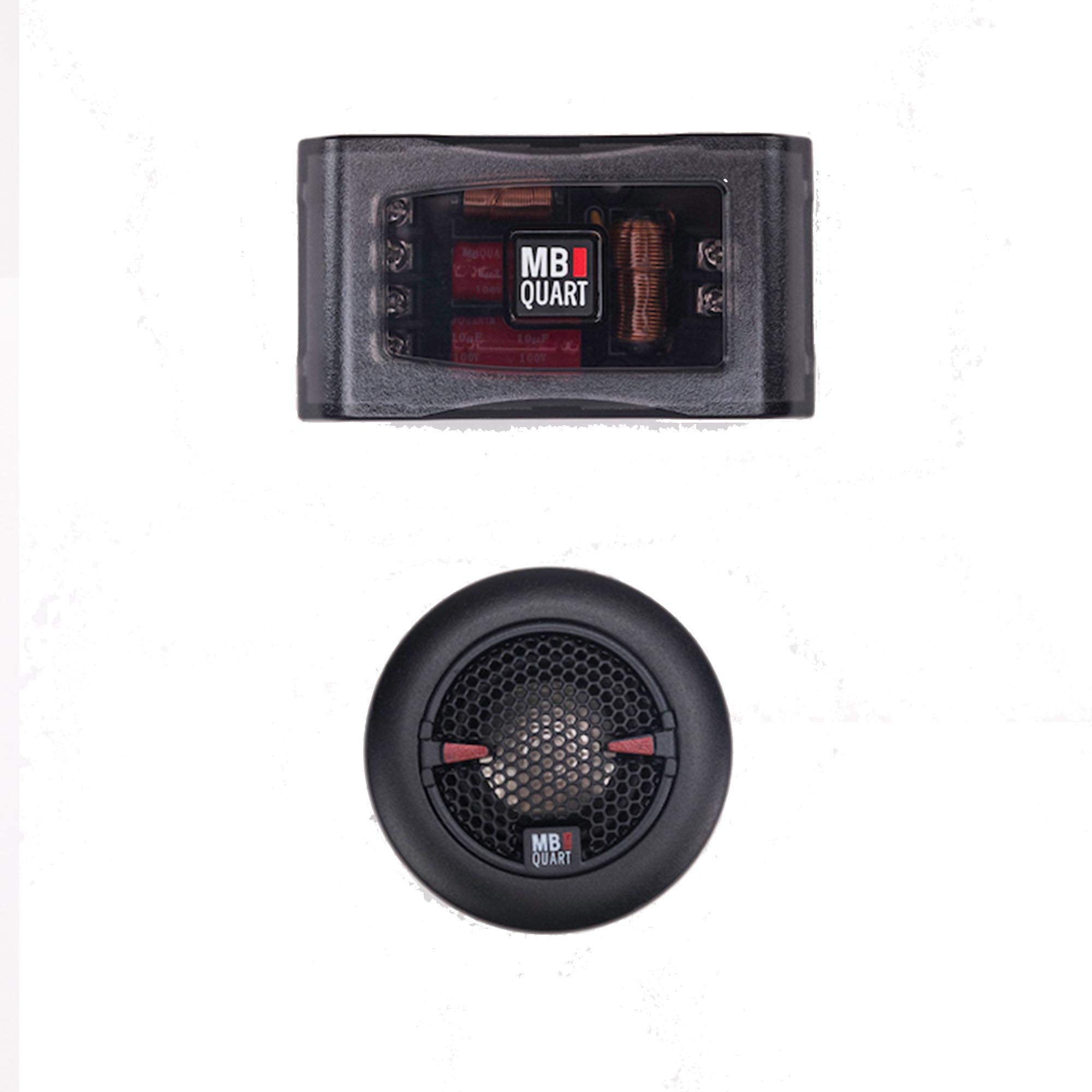 MB Quart RS1-216 6.5 Inch 2-Way Coaxial Car Speakers (Pair, Black) – 220W Power, 4 Ohm Impedance, Includes Grills – Premium Car Audio System for Clear Sound in Sedans, SUVs & Trucks