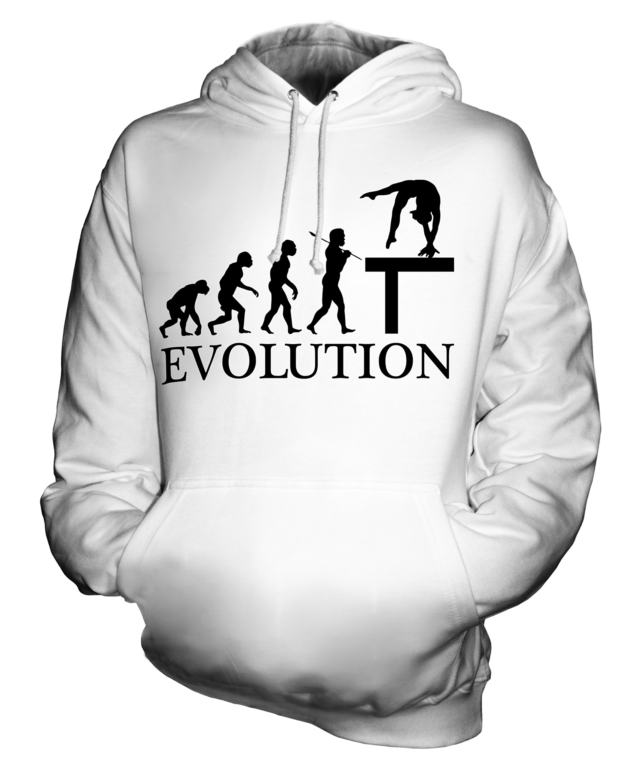 Unisex Evolution of Man Hoodie - Men's & Women's Balance Beam Graphic Sweatshirt for Gym, Yoga & Casual Wear