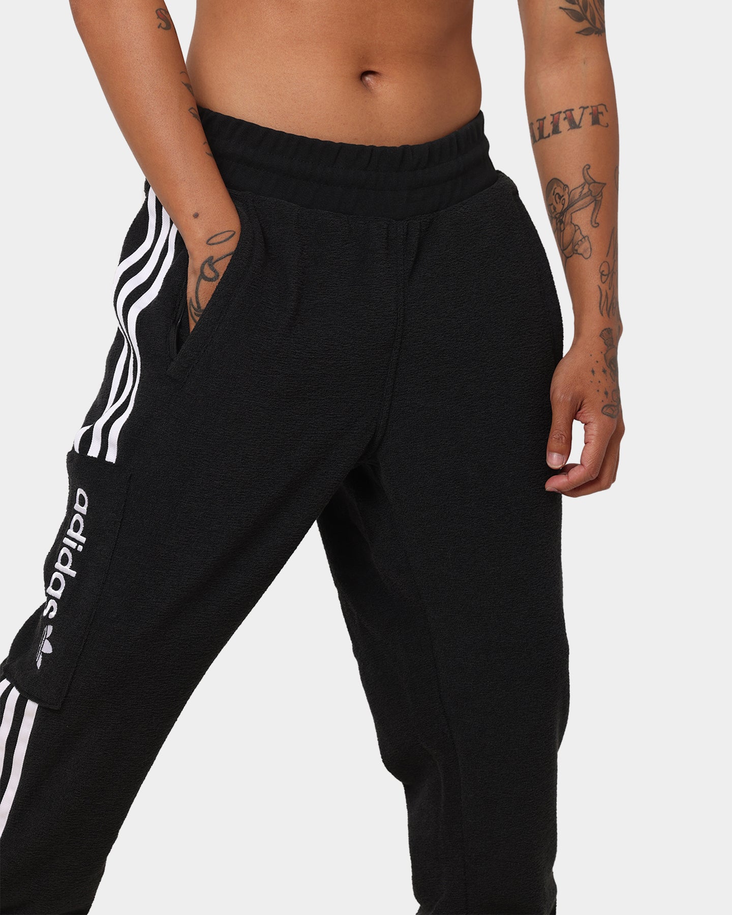 Adidas Comfort 3 Stripe Track Pants for Men & Women - Black/White Athletic Joggers for Running, Gym & Casual Wear