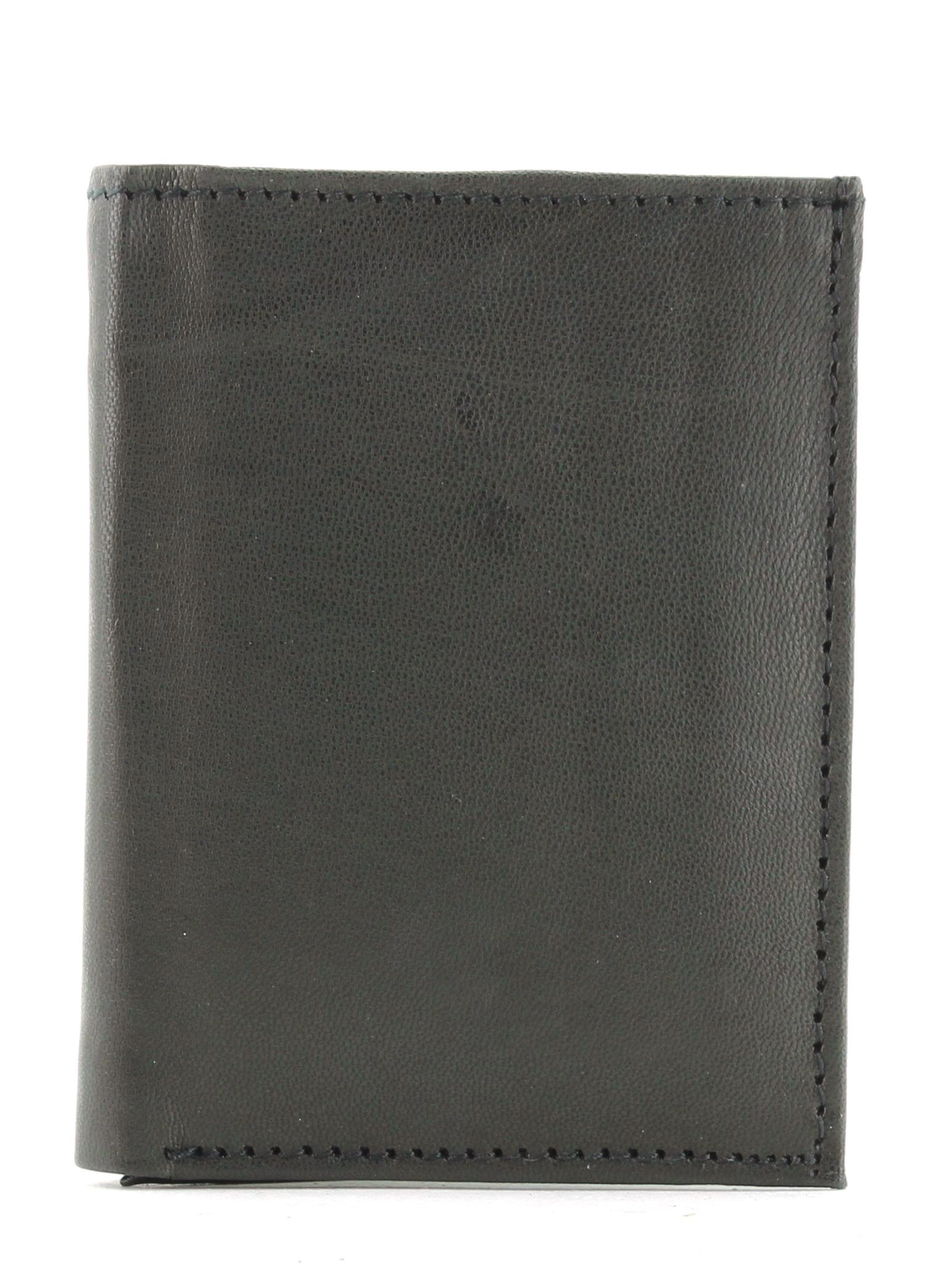 BAACI Genuine Cowhide Leather Trifold Wallet for Men - RFID Blocking ID Window, 5 Card Slots & 2 Billfold Pockets - Durable Slim Mens Wallet for Everyday Use (Black) | Perfect Gift for Dad, Husband, Boyfriend | Office, Travel & Business Essentials