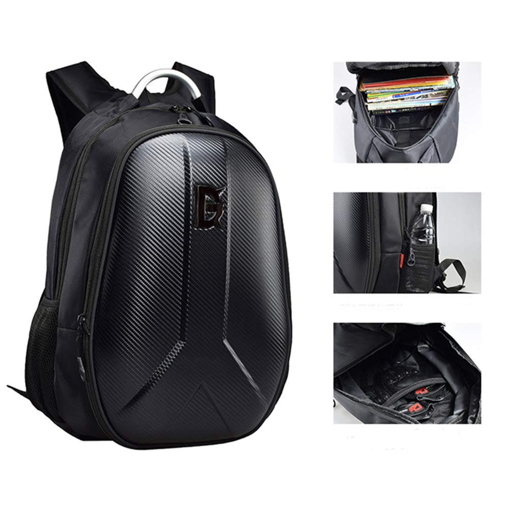 Waterproof Motorcycle Helmet Backpack 15L - Large Capacity Hard Shell Cycling Backpack for Men - Durable Storage Bag for Commuting, Travel & Outdoor Adventures