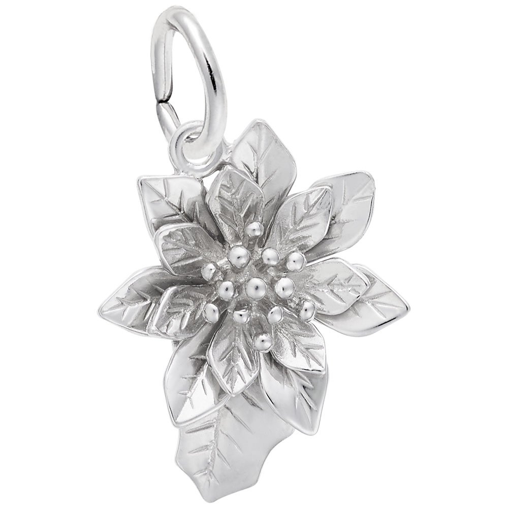 Poinsettia Charm for Jewelry Making - Christmas-Themed Bracelet & Necklace Charms - Perfect for Holiday DIY Crafts and Gift Giving