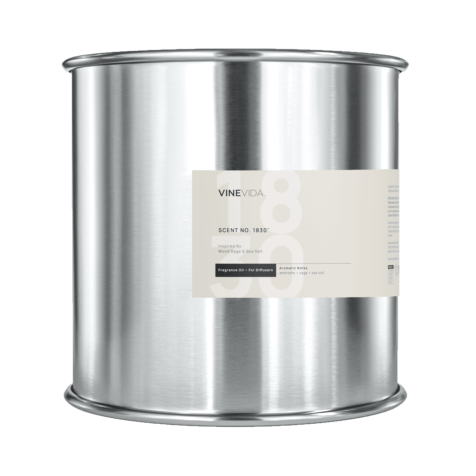 NO. 1830 Wood Sage & Sea Salt Fragrance Oil for Cold Air Diffusers - Jo Malone Inspired Aromatherapy Essential Oil for Home, Office & Spa Relaxation
