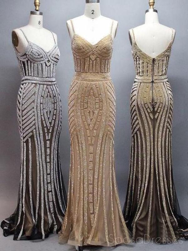 Elegant Beaded Mermaid Rhinestone Long Evening Prom Dresses for Women - Custom Party Gowns for Prom, Homecoming & Special Occasions | Style 18638