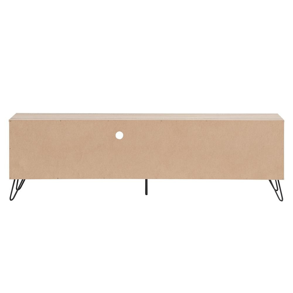 Cliff Classic Scandinavian TV Stand Entertainment Unit - Solid Oak Wood Media Console for Living Room, Bedroom & Home Theater