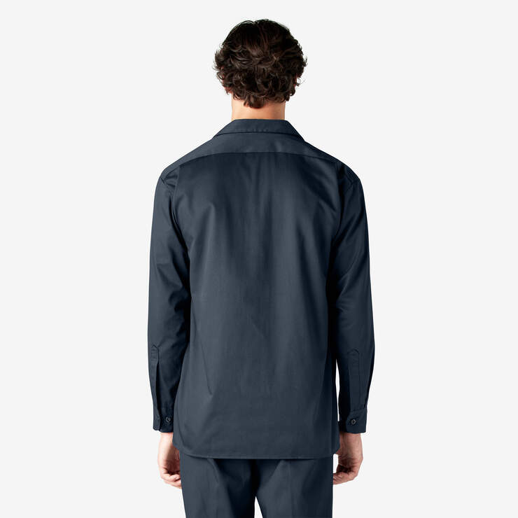 Dickies Men's Durable Long Sleeve Work Shirt - Heavy Duty Cotton Twill, Relaxed Fit for Construction, Farming & Outdoor Workwear