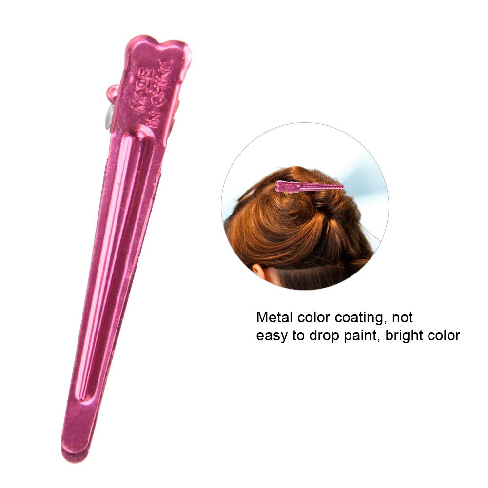 Professional Aluminum Duckbill Hair Clips for Salon Styling - Strong Hold Hair Styling Accessories for Thick & Thin Hair - Perfect for Haircuts, Updos & Braiding